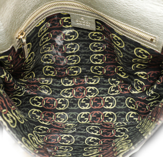 Gucci Metallic Light Gold Britt Shoulder Bag
