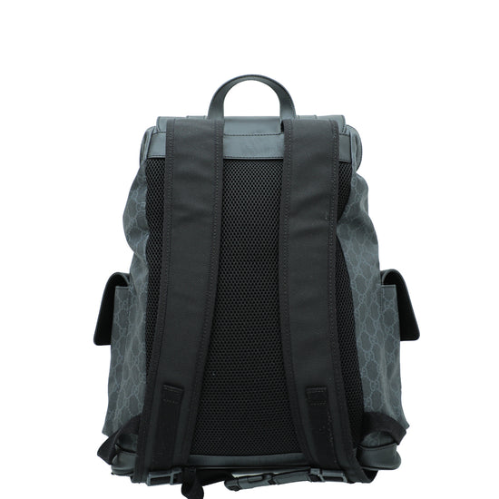 Gucci Black GG Supreme Backpack Bag