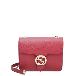Gucci Red Dollar Interlocking G Small Chain Bag