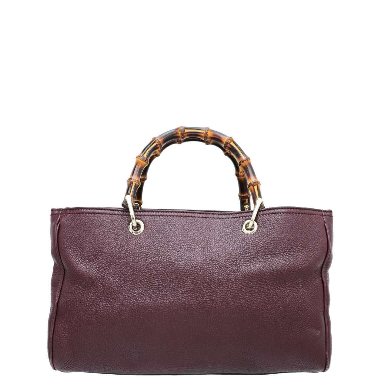Gucci Burgundy Bamboo Shopper Tote Medium Bag-Gucci-THE CLOSET