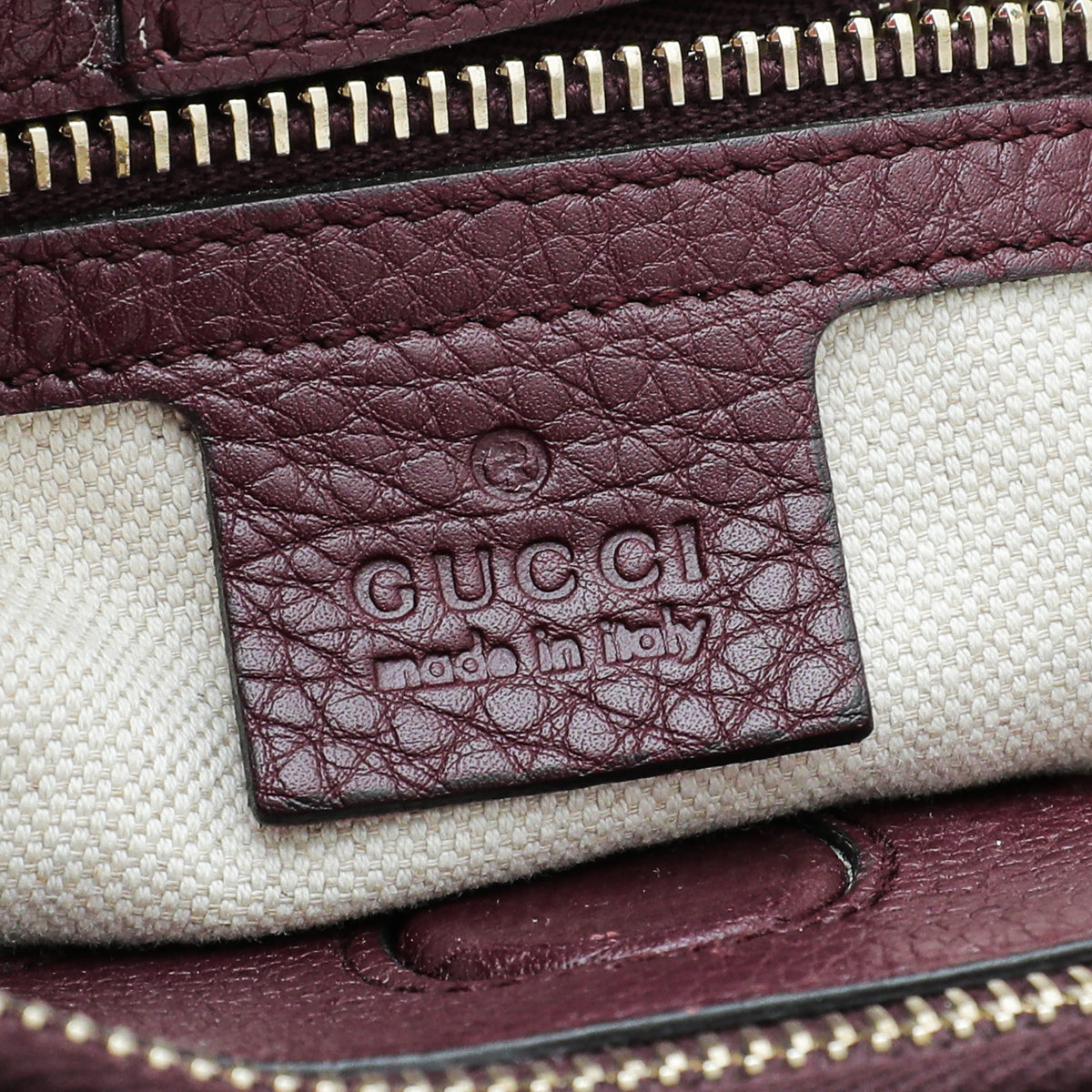 Gucci Burgundy Bamboo Shopper Tote Medium Bag