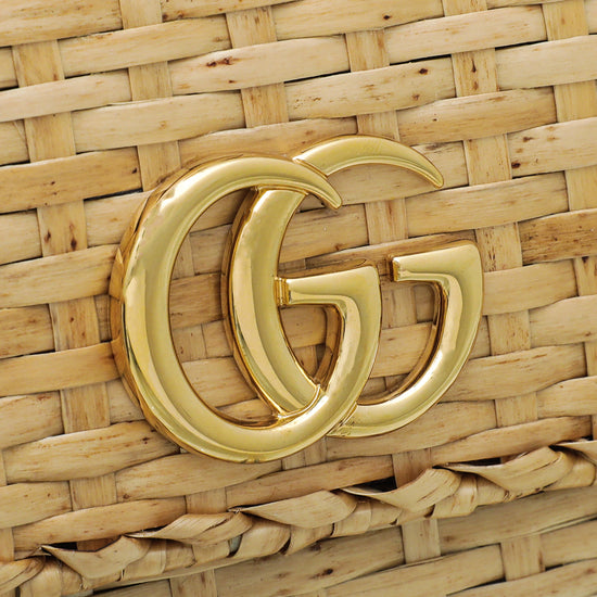 Gucci Natural GG Croisette Linea Cestino Bamboo Glazed Small Bag