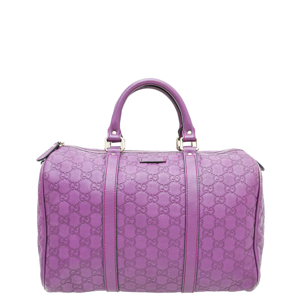 Gucci Purple GG Guccissima Joy Boston Medium Bag THE CLOSET