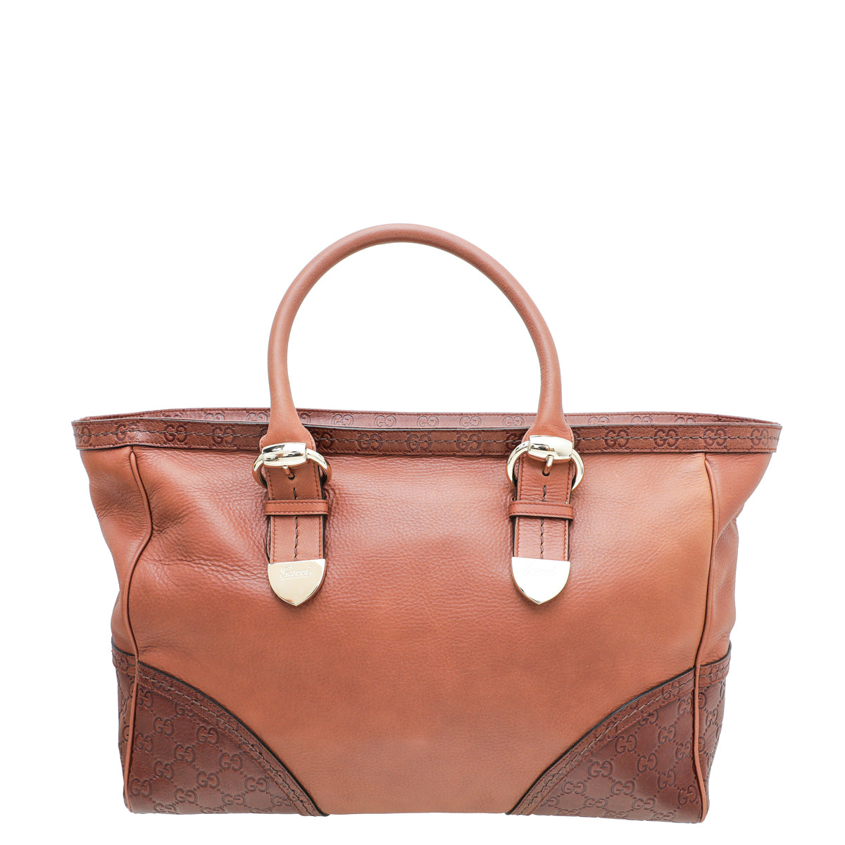 Gucci Brown GG Guccissima Trim Large Signoria Tote Bag-Gucci-THE CLOSET