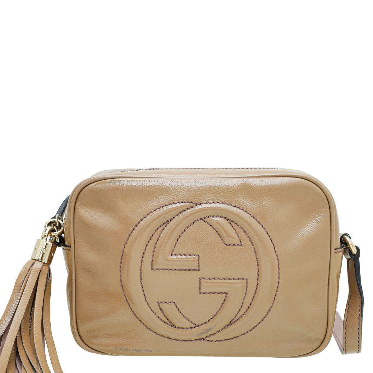 Gucci Beige GG Disco Soho Camera Crossbody Bag