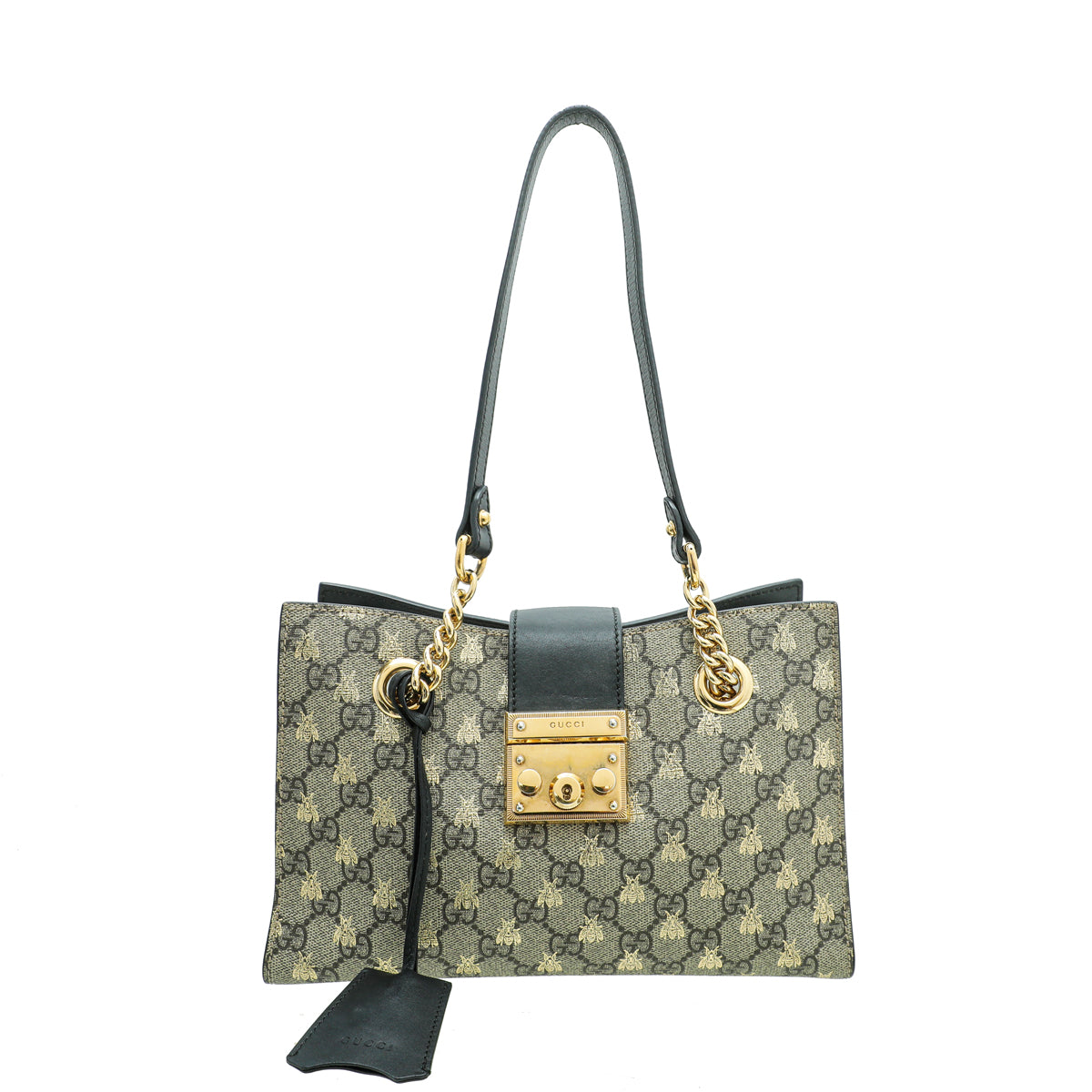 Gucci Bicolor Padlock Bee Small Tote Bag-Gucci-THE CLOSET