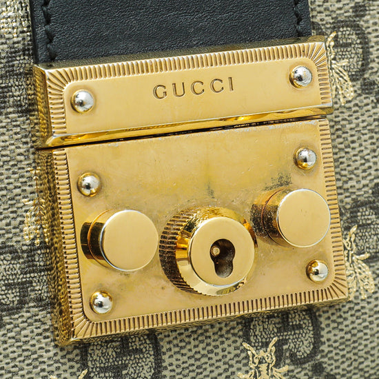 Gucci Bicolor Padlock Bee Small Tote Bag