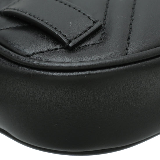 Gucci Black GG Marmont Mini Belt Bag