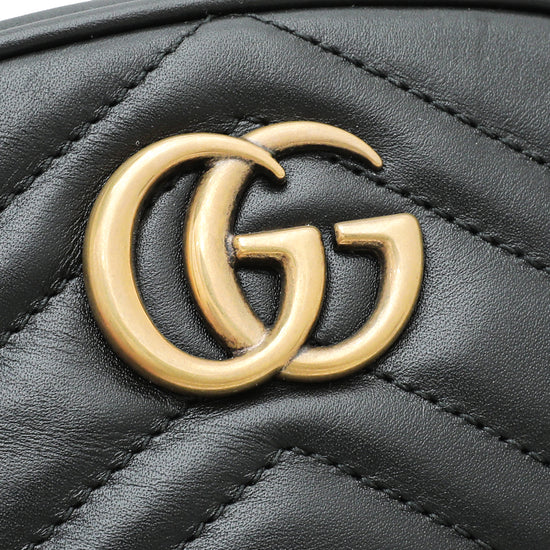 Gucci Black GG Marmont Mini Belt Bag