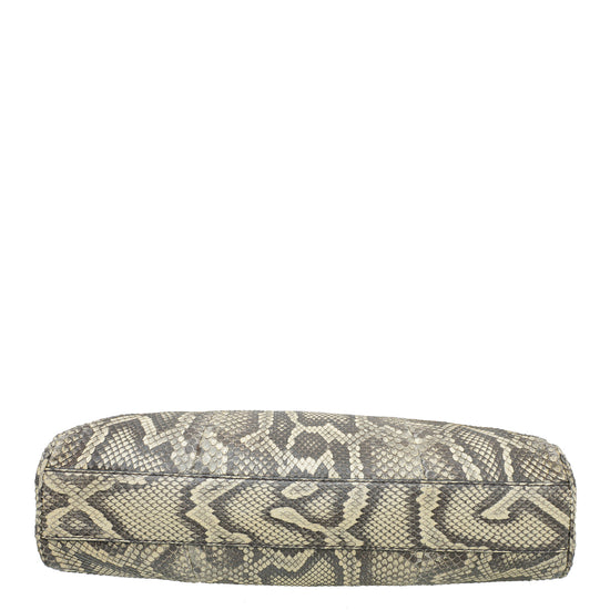 Gucci Bicolor Python Re(Belle) Top Handle Medium Bag