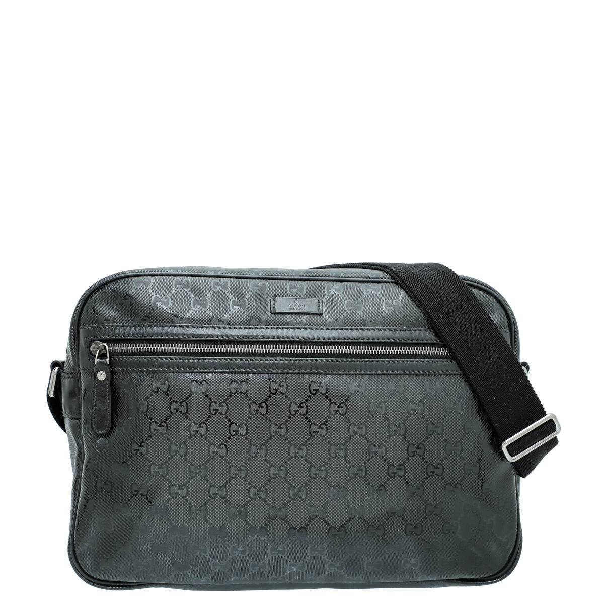 Gucci Black GG Imprime Camera Messenger Bag-Gucci-THE CLOSET