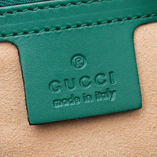 Gucci Green GG Guccissima Padlock Medium Bag