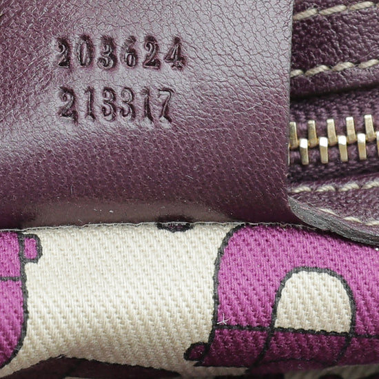 Gucci Violet GG Guccissima Studded Pelham Medium Bag