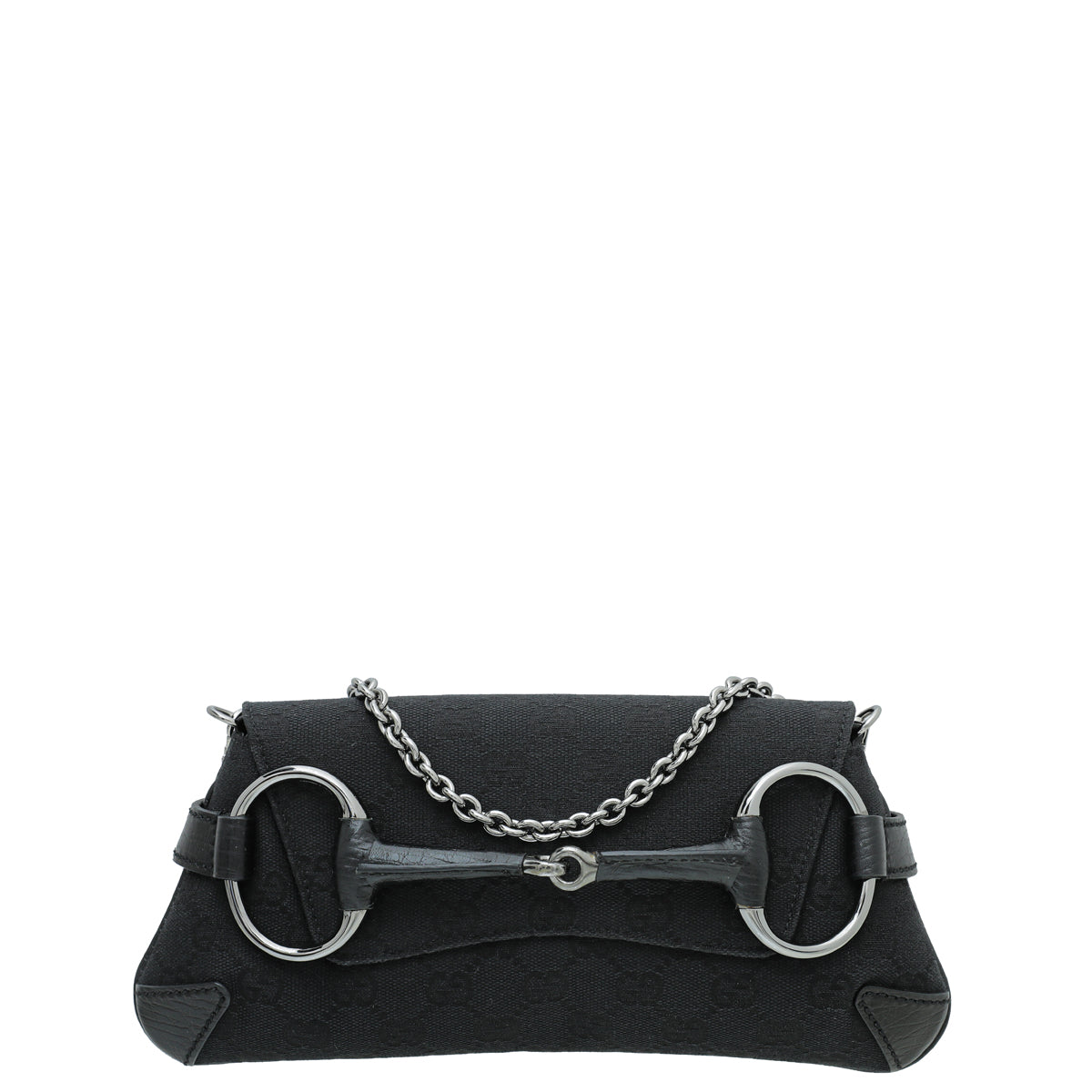 Gucci Black GG Horsebit Pochette Bag-Gucci-THE CLOSET