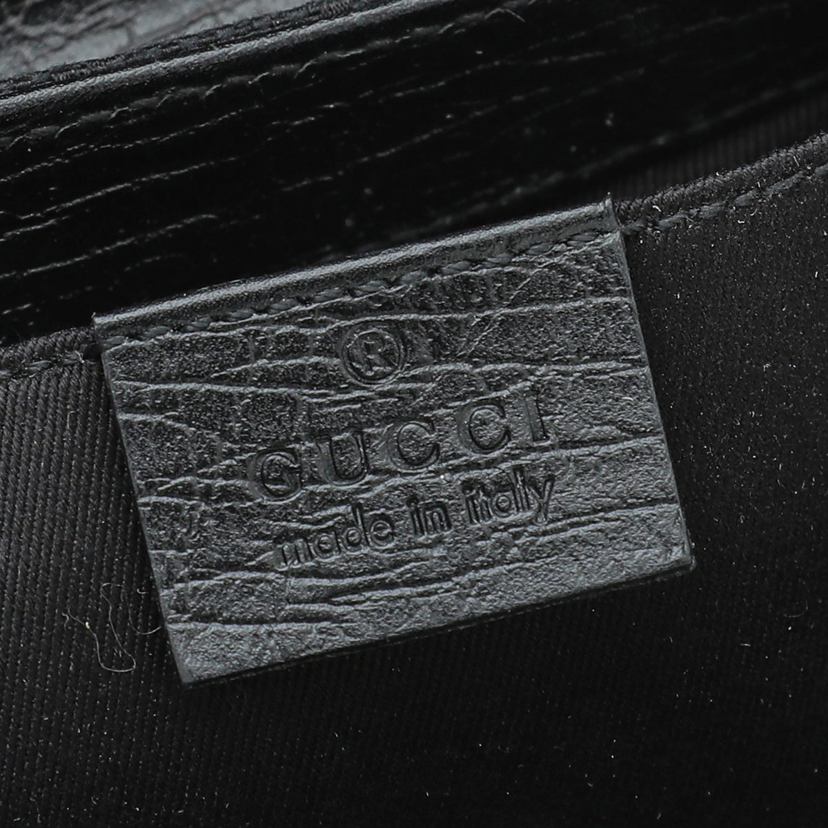 Gucci Black GG Horsebit Pochette Bag
