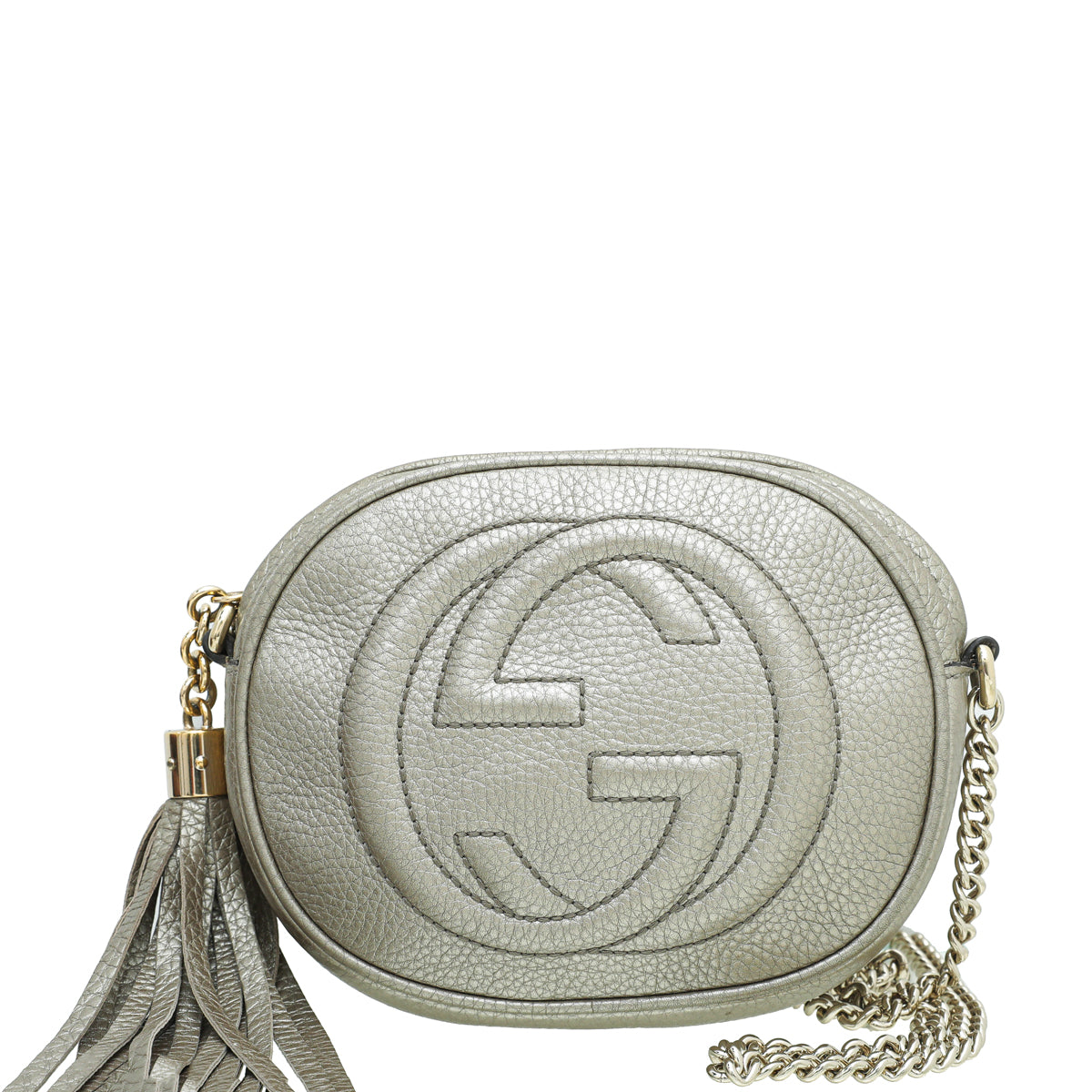 Gucci Champagne Soho Tassel Mini Chain Bag-Gucci-THE CLOSET
