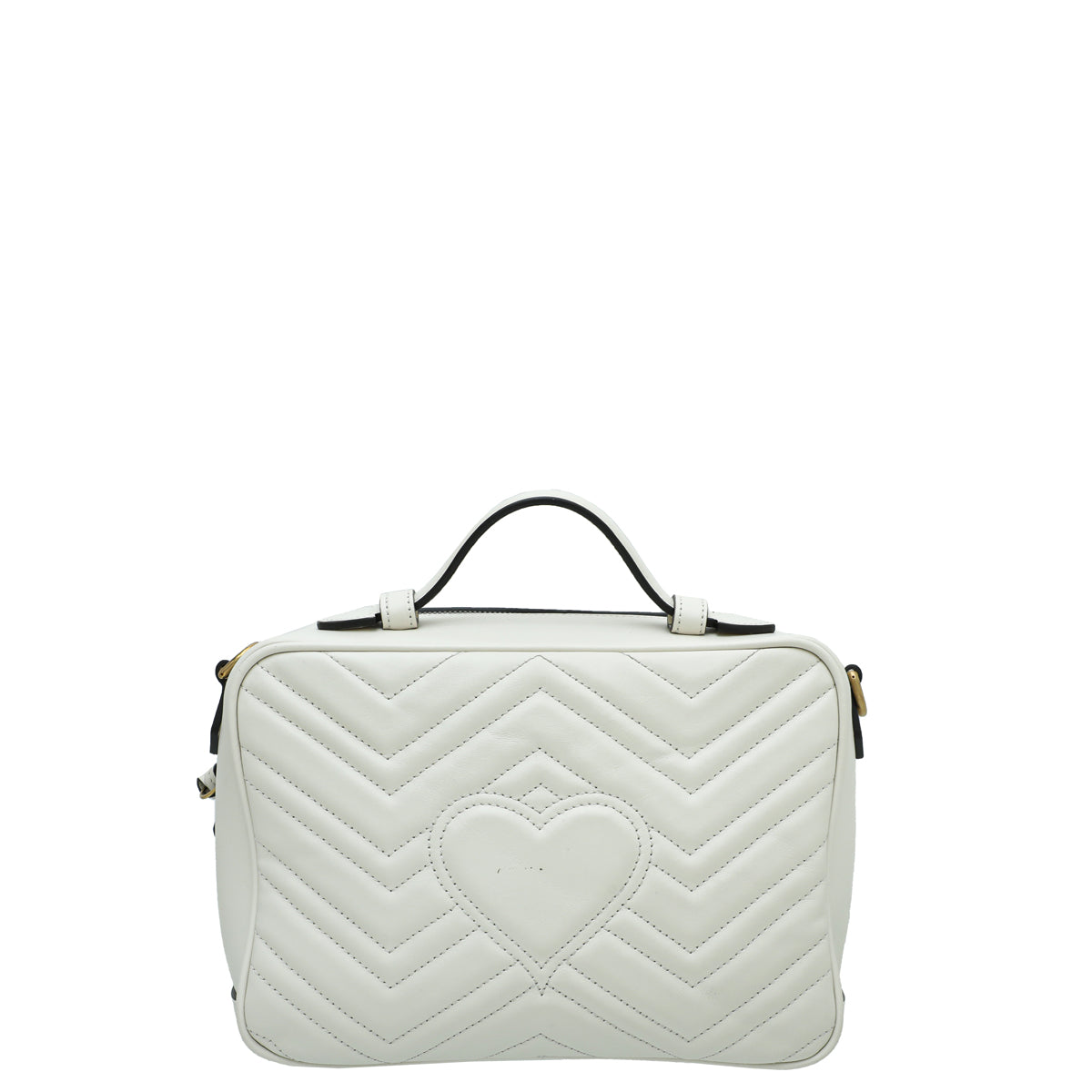 Gucci White Sylvie Web GG Marmont Bag-Gucci-THE CLOSET