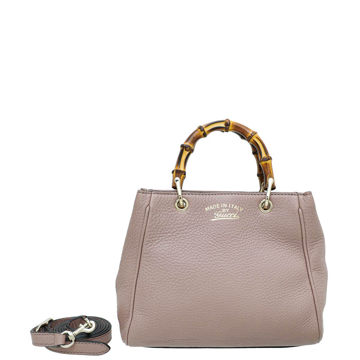 Gucci Dusty Pink Bamboo Mini Shopper Bag-Gucci-THE CLOSET