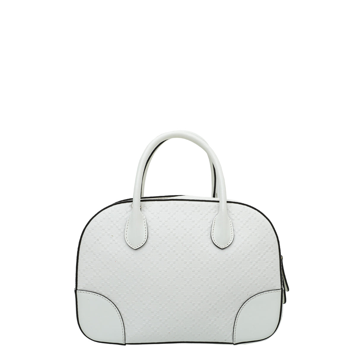 Gucci White Bright Diamante Textured Top Handle Bag-Gucci-THE CLOSET