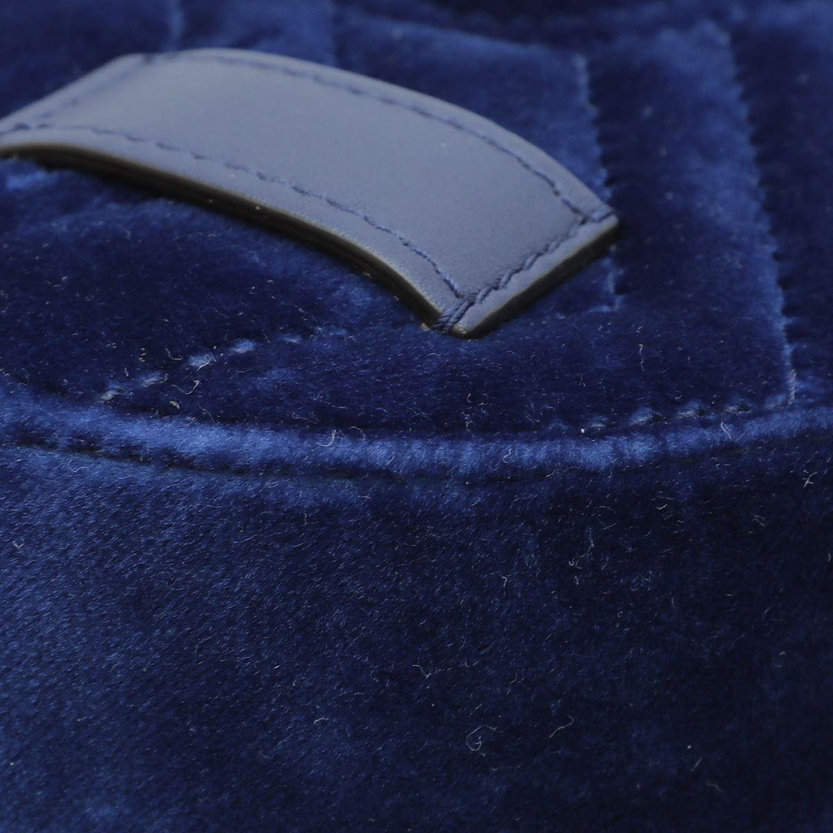 Gucci Navy Blue Velvet GG Marmont Belt Bag