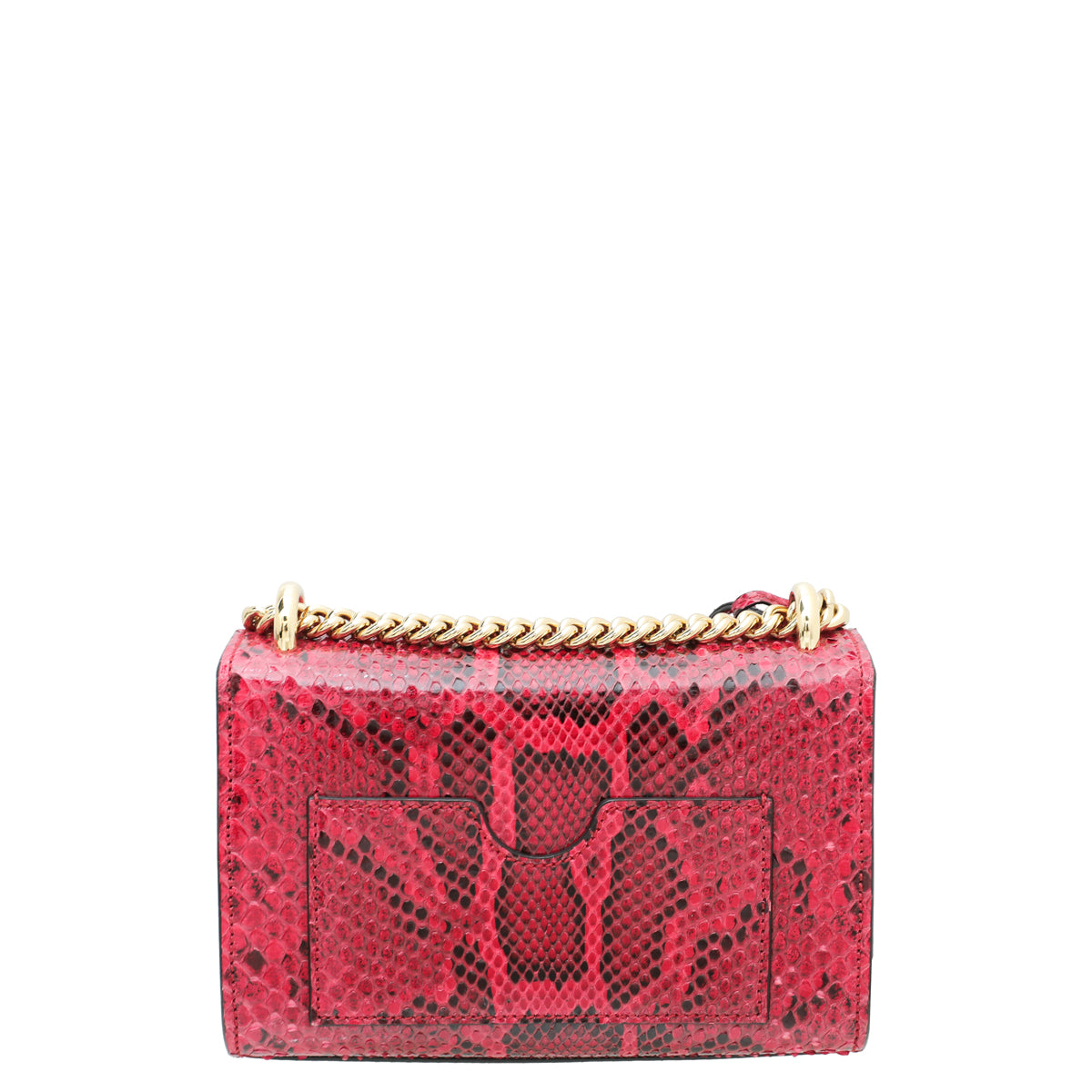 Gucci Red Python Padlock Small Shoulder Bag-Gucci-THE CLOSET