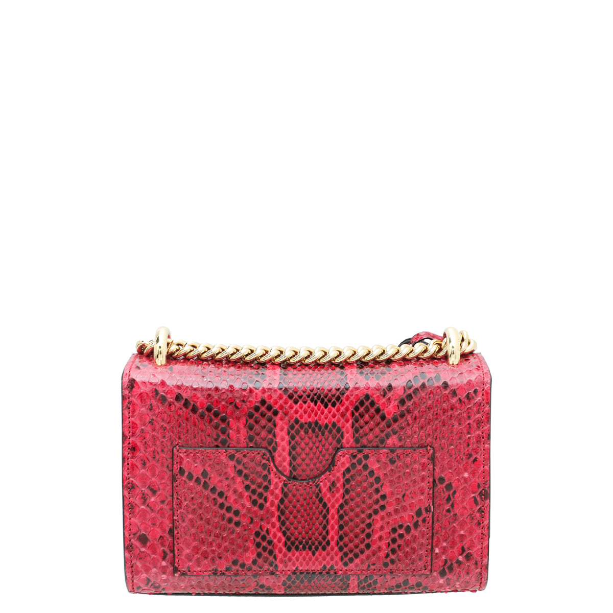 Gucci Red Python Padlock Small Shoulder Bag