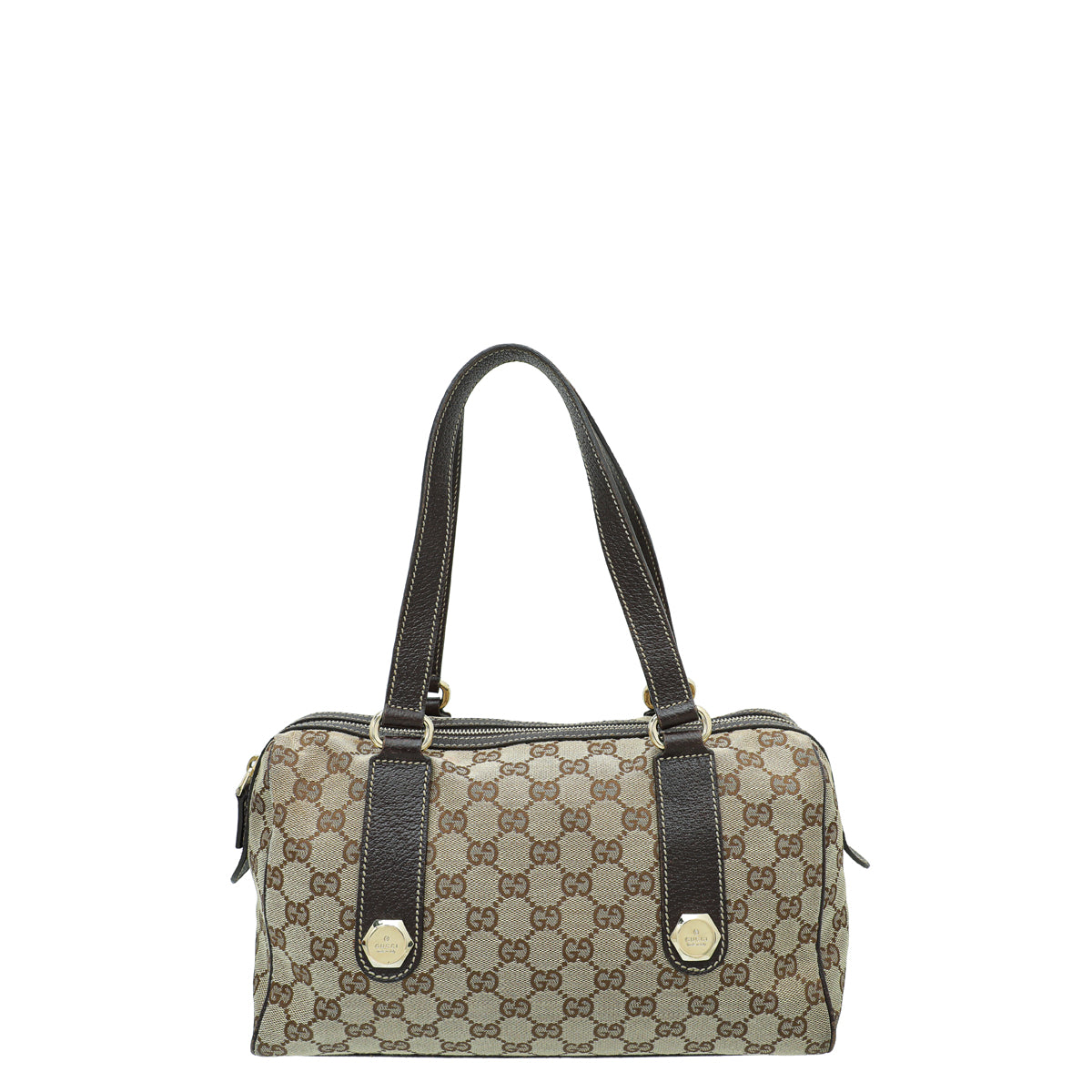 Gucci GG Canvas Small Charmy Boston Bag-Gucci-THE CLOSET
