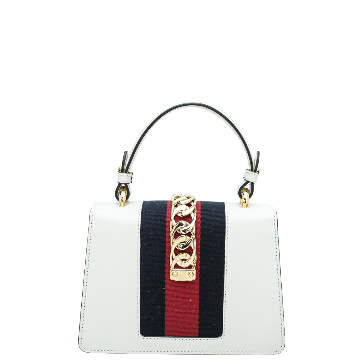 Gucci White Sylvie Top Handle Mini Bag-Gucci-THE CLOSET