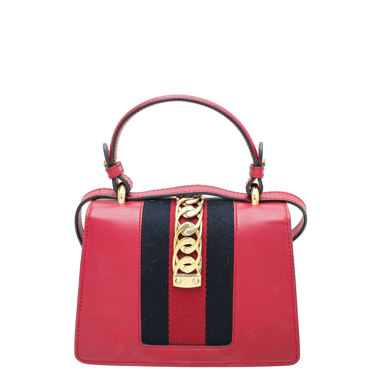 Gucci Red Sylvie Top Handle Mini Bag