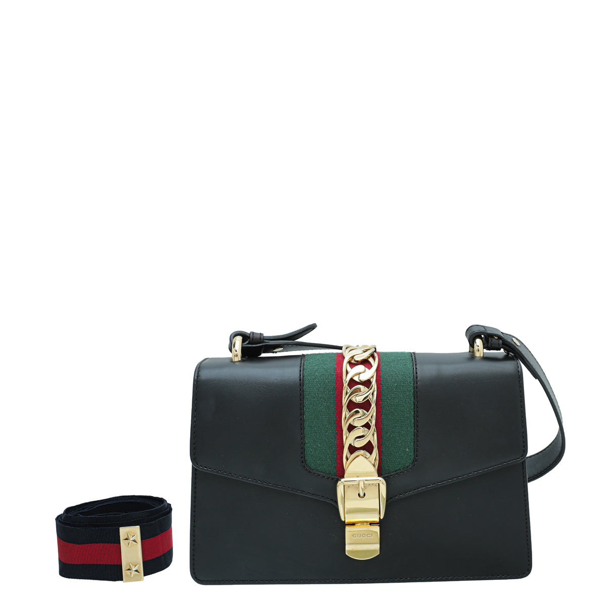Gucci Black Sylvie Small Shoulder Bag-Gucci-THE CLOSET