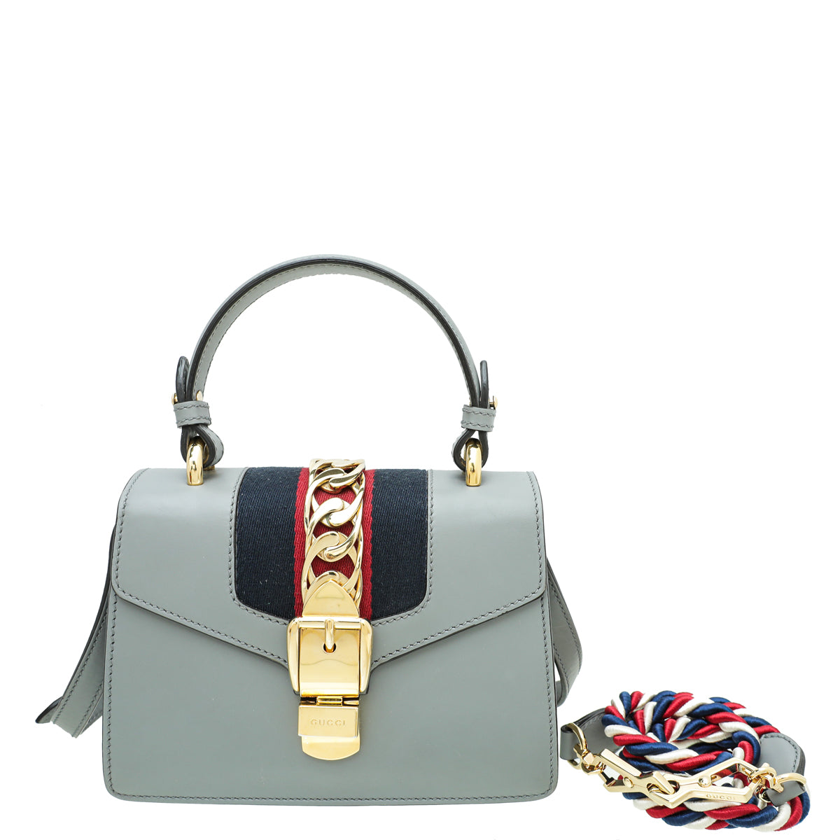 Gucci Grey Sylvie Top Handle Mini Bag-Gucci-THE CLOSET