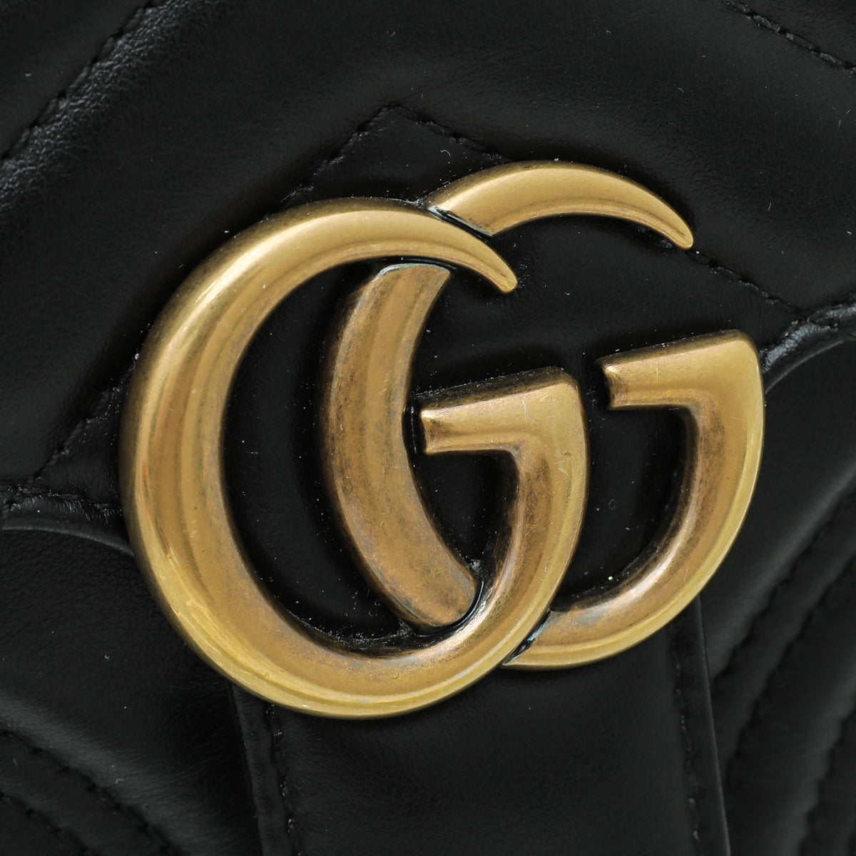 Gucci Black GG Marmont Top Handle Mini Bag