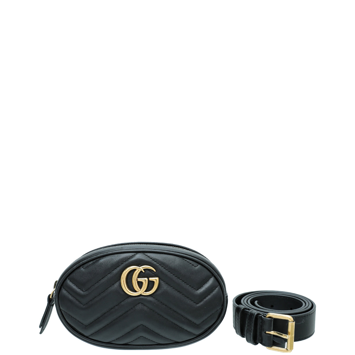 Gucci Black GG Marmont Mini Belt Bag-Gucci-THE CLOSET