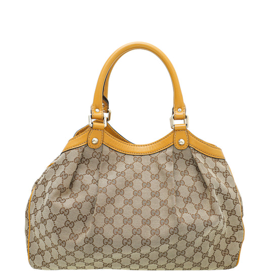 Gucci Brown GG Sukey Tote Medium Bag