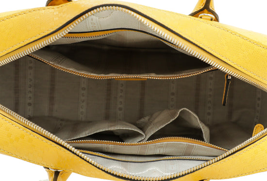 Gucci Yellow Bright Diamante Top Handle Bag