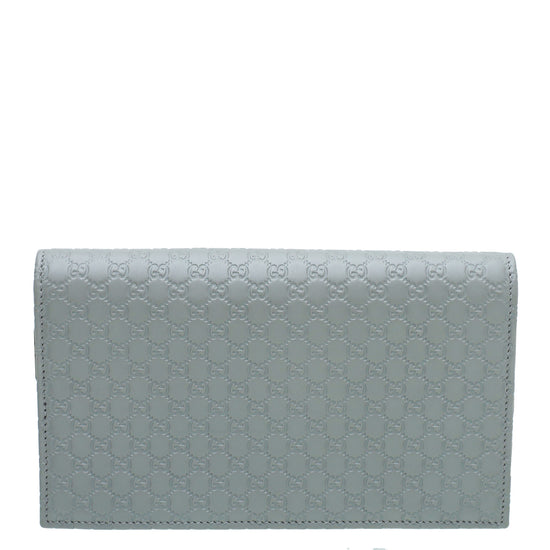 Gucci Grey Microguccissima Wallet On Strap