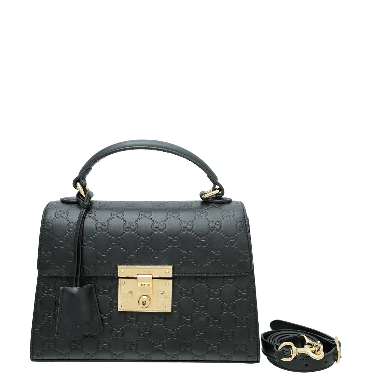 Gucci Black GG Guccissima Top Handle Small Bag-Gucci-THE CLOSET