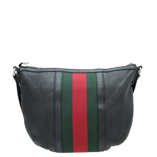 Gucci Black Vintage Web Crossbody Medium Bag
