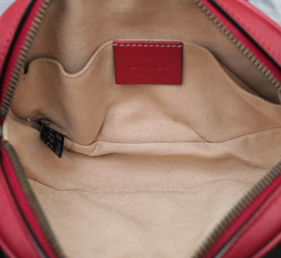 Gucci Red GG Marmont Mini Belt Bag