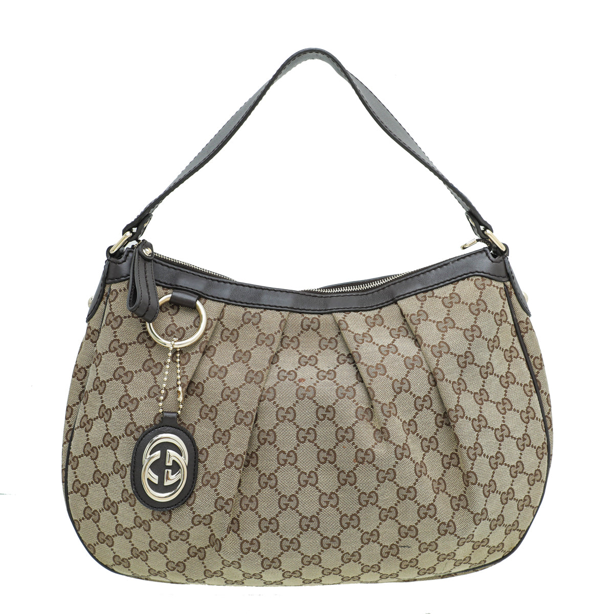Gucci Ebony GG Canvas Sukey Hobo Bag-Gucci-THE CLOSET