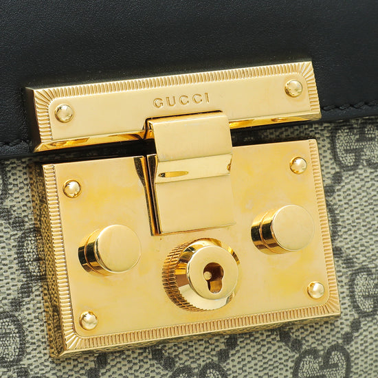 Gucci Bicolor GG Supreme Padlock Small Bag