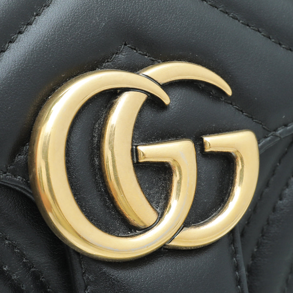 Gucci Gg marmont leather mini bag Black ref.193580 - Joli Closet