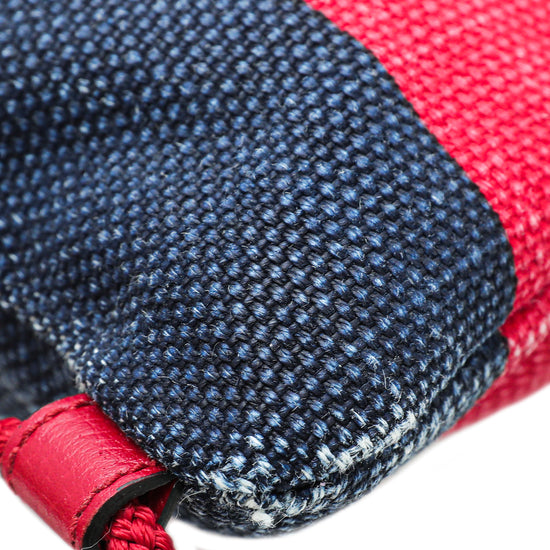 Gucci Tricolor Logo Sylvie Stripe Drawstring Backpack Bag