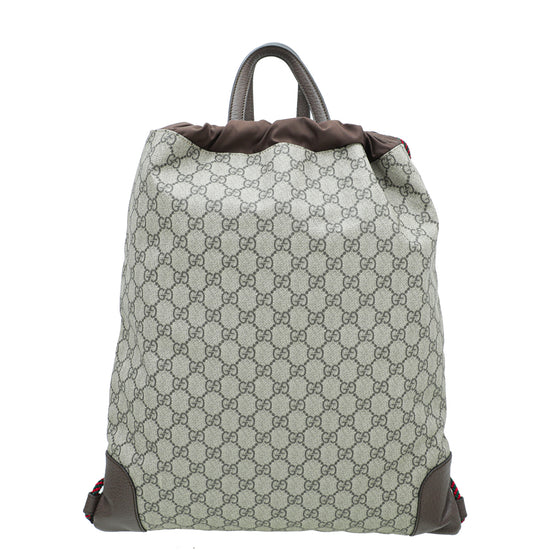 Gucci Multicolor Soft GG Supreme Courier Drawstring Backpack Bag