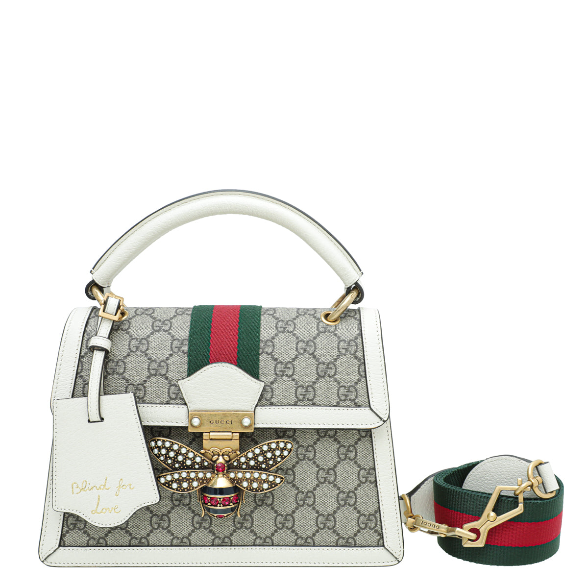Gucci Bicolor GG Supreme Queen Margaret Top Handle Small Bag-Gucci-THE CLOSET
