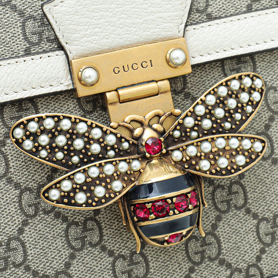 Gucci Bicolor GG Supreme Queen Margaret Top Handle Small Bag