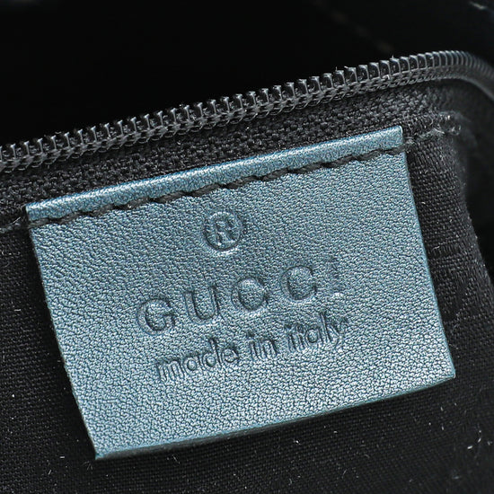 Gucci Metallic Slate Blue Guccissima Sukey Tote Medium Bag