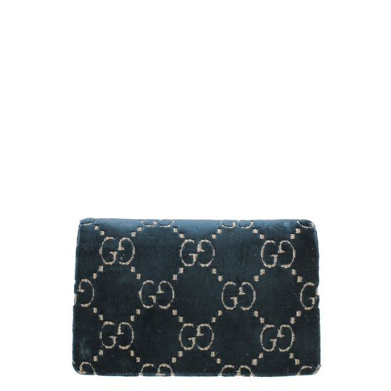 Gucci Navy Blue Velvet Dionysus Super Mini Bag