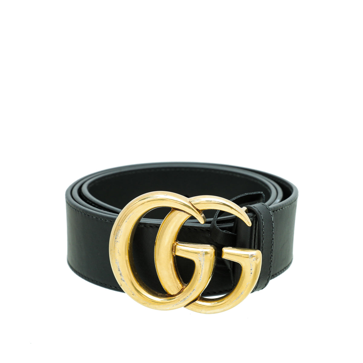 Gucci Black Aged GG Marmont 40mm Belt 36-Gucci-THE CLOSET