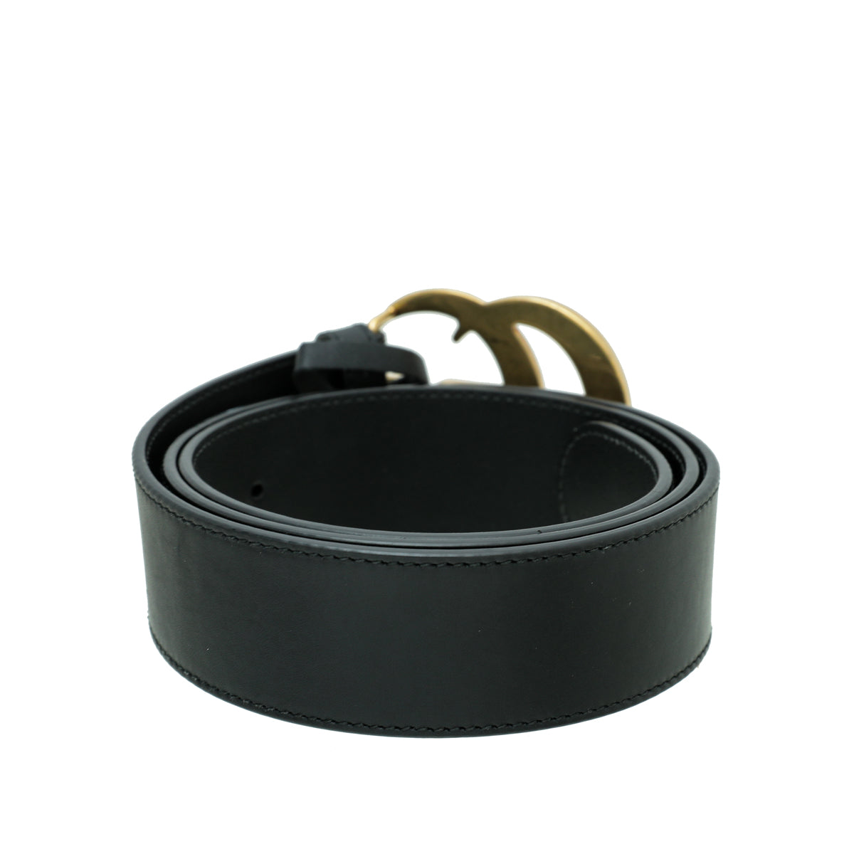 Gucci Black Aged GG Marmont 40mm Belt 36-Gucci-THE CLOSET